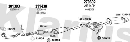 Klarius 030129E - Impianto gas scarico autozon.pro