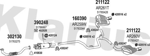 Klarius 030315E - Impianto gas scarico autozon.pro