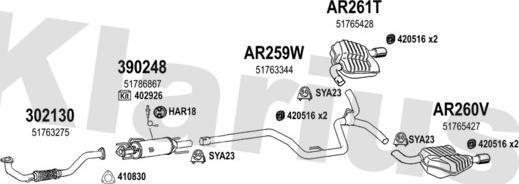 Klarius 030315U - Impianto gas scarico autozon.pro