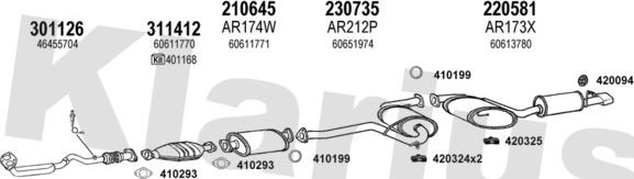 Klarius 030284E - Impianto gas scarico autozon.pro