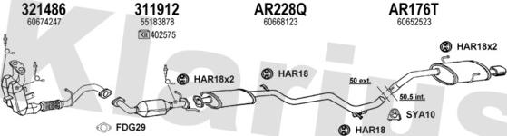 Klarius 030286U - Impianto gas scarico autozon.pro