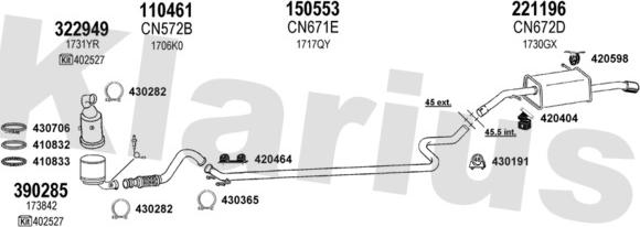 Klarius 180980E - Impianto gas scarico autozon.pro