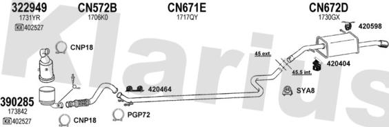 Klarius 180980U - Impianto gas scarico autozon.pro