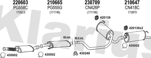 Klarius 180446E - Impianto gas scarico autozon.pro