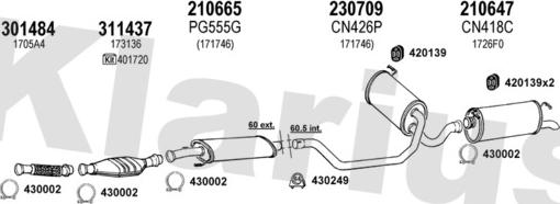 Klarius 180447E - Impianto gas scarico autozon.pro