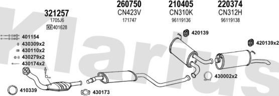 Klarius 180471E - Impianto gas scarico autozon.pro