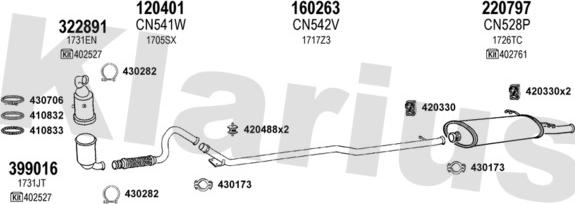 Klarius 180661E - Impianto gas scarico autozon.pro