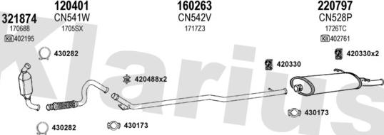 Klarius 180609E - Impianto gas scarico autozon.pro