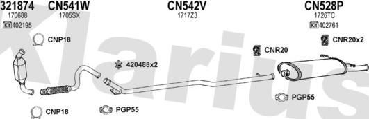 Klarius 180609U - Impianto gas scarico autozon.pro