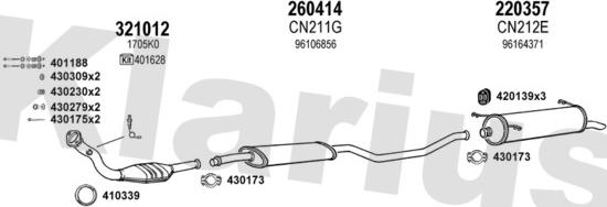 Klarius 180099E - Impianto gas scarico autozon.pro