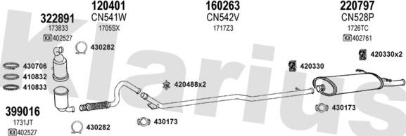 Klarius 180704E - Impianto gas scarico autozon.pro