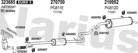 Klarius 181041E - Impianto gas scarico autozon.pro