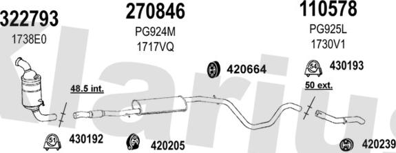 Klarius 181032E - Impianto gas scarico autozon.pro
