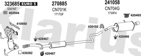 Klarius 181037E - Impianto gas scarico autozon.pro