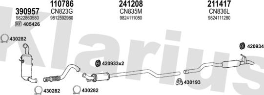 Klarius 181342E - Impianto gas scarico autozon.pro