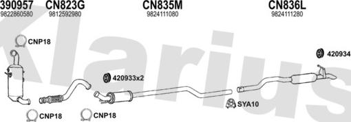 Klarius 181342U - Impianto gas scarico autozon.pro