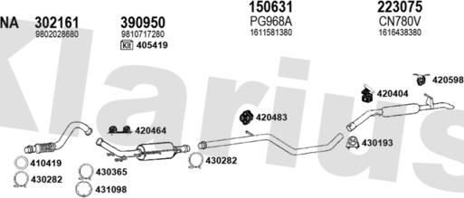 Klarius 181322E - Impianto gas scarico autozon.pro