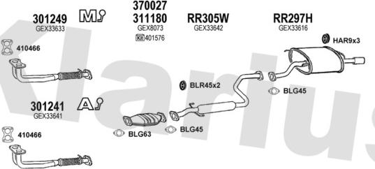Klarius 120411U - Impianto gas scarico autozon.pro