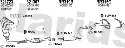 Klarius 120311U - Impianto gas scarico autozon.pro