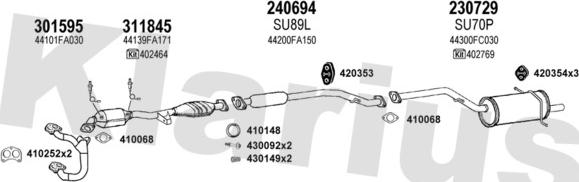 Klarius 800046E - Impianto gas scarico autozon.pro