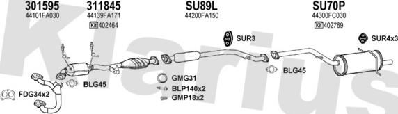 Klarius 800046U - Impianto gas scarico autozon.pro