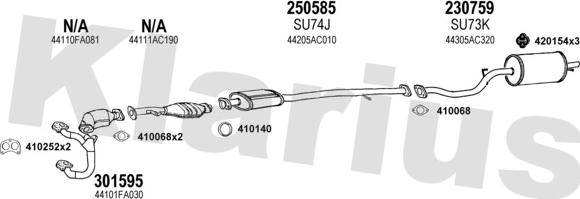 Klarius 800053E - Impianto gas scarico autozon.pro