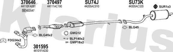 Klarius 800053U - Impianto gas scarico autozon.pro