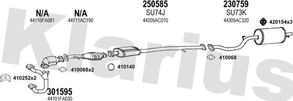 Klarius 800080E - Impianto gas scarico autozon.pro