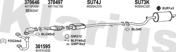 Klarius 800080U - Impianto gas scarico autozon.pro