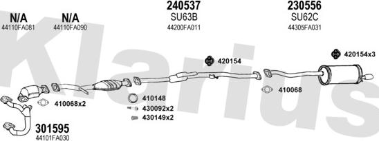 Klarius 800037E - Impianto gas scarico autozon.pro