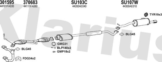 Klarius 800075U - Impianto gas scarico autozon.pro