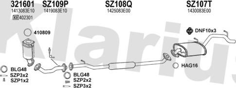 Klarius 820099U - Impianto gas scarico autozon.pro
