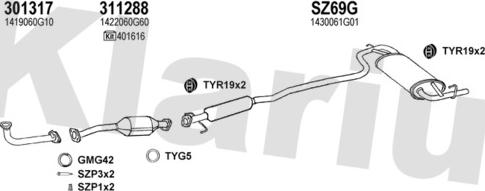 Klarius 820066U - Impianto gas scarico autozon.pro