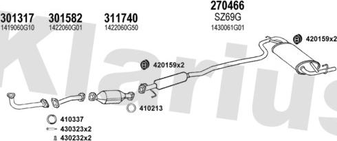 Klarius 820086E - Impianto gas scarico autozon.pro