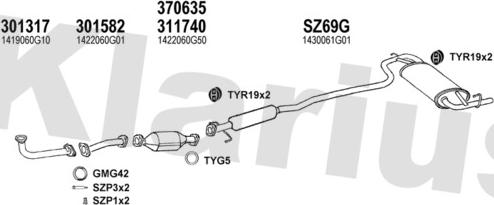 Klarius 820086U - Impianto gas scarico autozon.pro