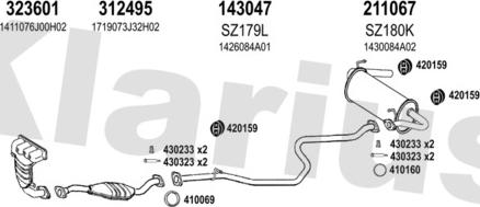 Klarius 820160E - Impianto gas scarico autozon.pro