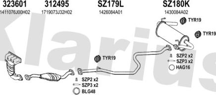 Klarius 820160U - Impianto gas scarico autozon.pro