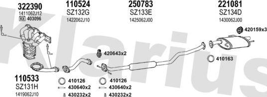 Klarius 820124E - Impianto gas scarico autozon.pro