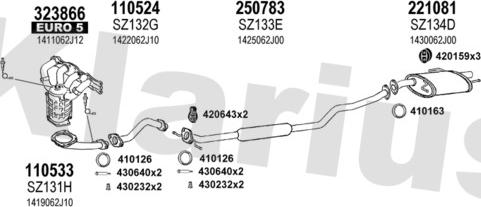 Klarius 820171E - Impianto gas scarico autozon.pro