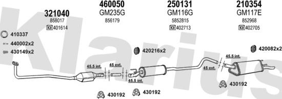 Klarius 390943E - Impianto gas scarico autozon.pro