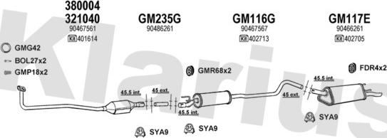 Klarius 390943U - Impianto gas scarico autozon.pro