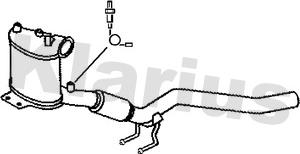 Klarius 390467 - Filtro antiparticolato / particellare, Impianto gas scarico autozon.pro