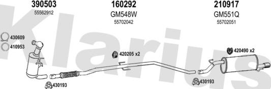 Klarius 391998E - Impianto gas scarico autozon.pro