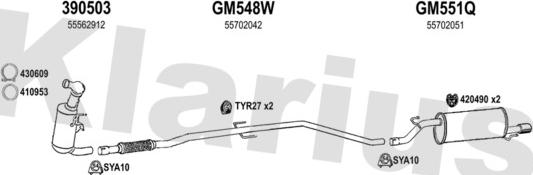 Klarius 391998U - Impianto gas scarico autozon.pro