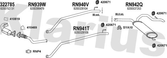 Klarius 391912U - Impianto gas scarico autozon.pro