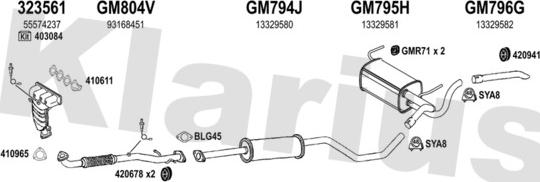 Klarius 391981U - Impianto gas scarico autozon.pro