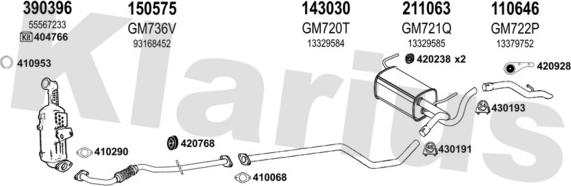 Klarius 391928E - Impianto gas scarico autozon.pro