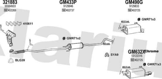 Klarius 391641U - Impianto gas scarico autozon.pro