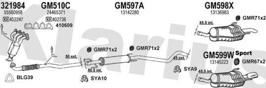 Klarius 391614U - Impianto gas scarico autozon.pro