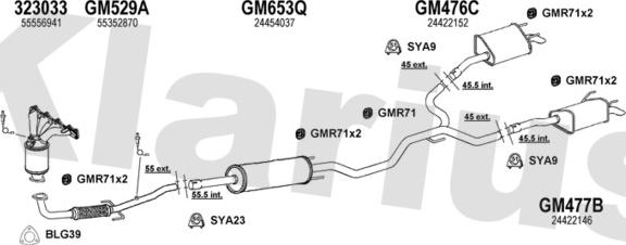 Klarius 391884U - Impianto gas scarico autozon.pro